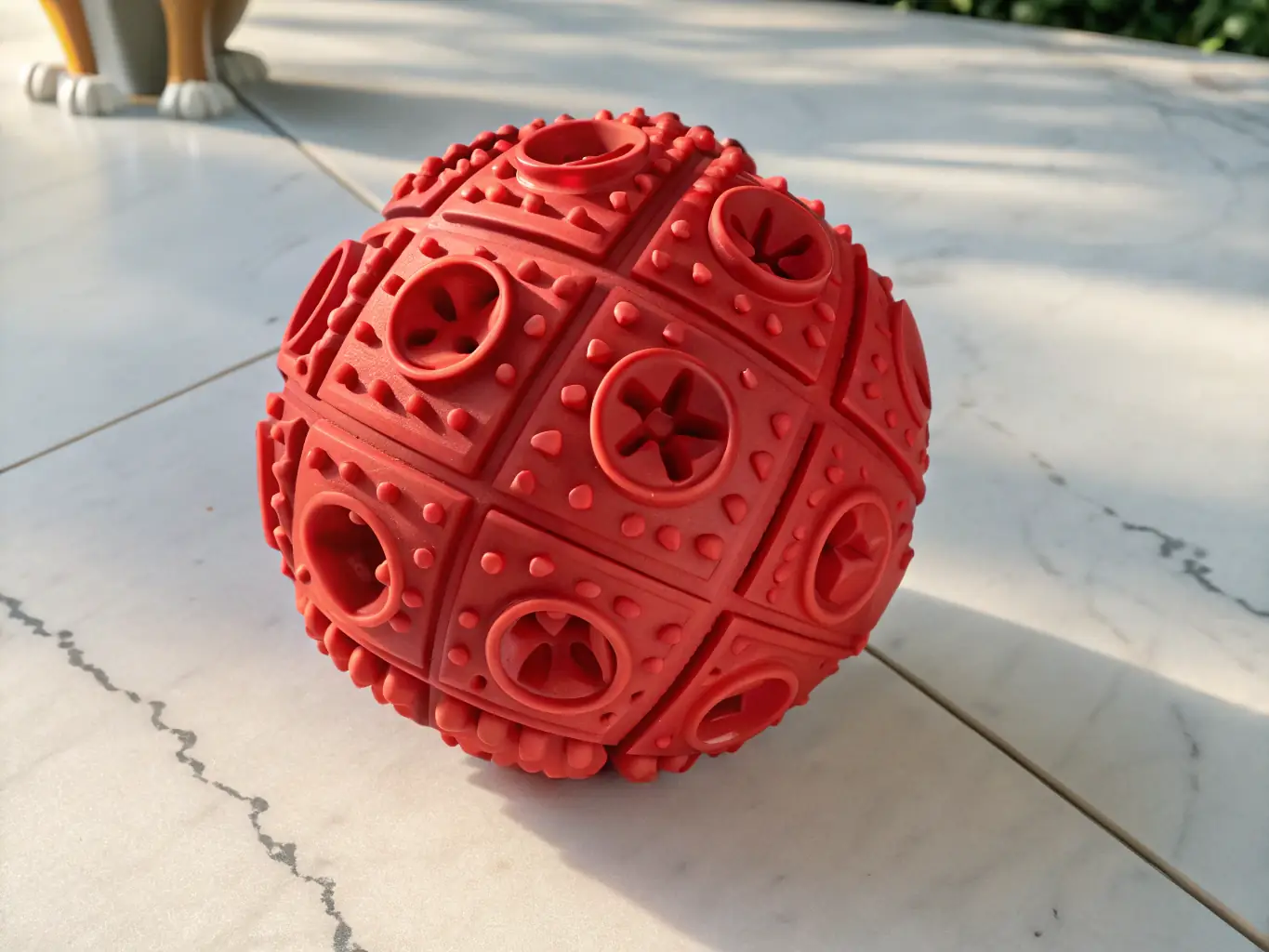 A vibrant image displaying a range of eco-friendly dog toys made from sustainable materials, showcasing their durability and appeal to active pets.